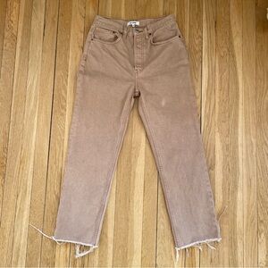 RE/DONE 70s Stove Pipe Jean in Washed Khaki - Size 27